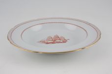 Spode Trade Winds Red - Gold Edge Rimmed Bowl 9" thumb 2
