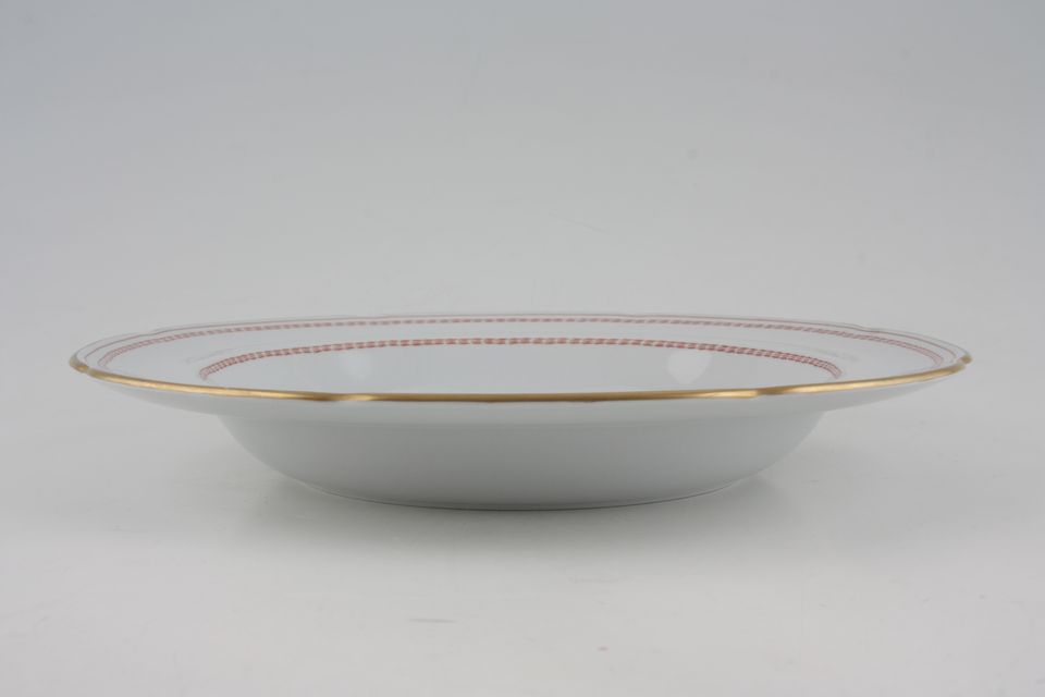 Spode Trade Winds Red - Gold Edge Rimmed Bowl 9"