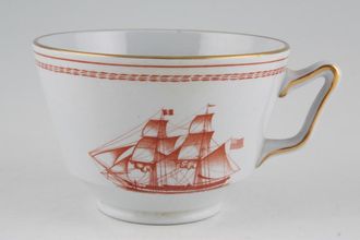 Spode Trade Winds Red - Gold Edge Teacup 3 1/2" x 2 5/8"