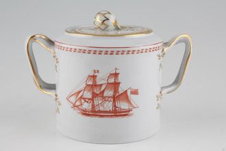 Sell Spode Trade Winds Red - Gold Edge Sugar Bowl - Lidded (Tea) 2 handes