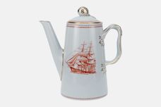Spode Trade Winds Red - Gold Edge Coffee Pot 2pt thumb 1
