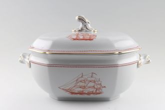 Sell Spode Trade Winds Red - Gold Edge Soup Tureen + Lid