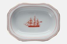 Spode Trade Winds Red - Gold Edge Vegetable Dish (Open) 9 3/4" thumb 2