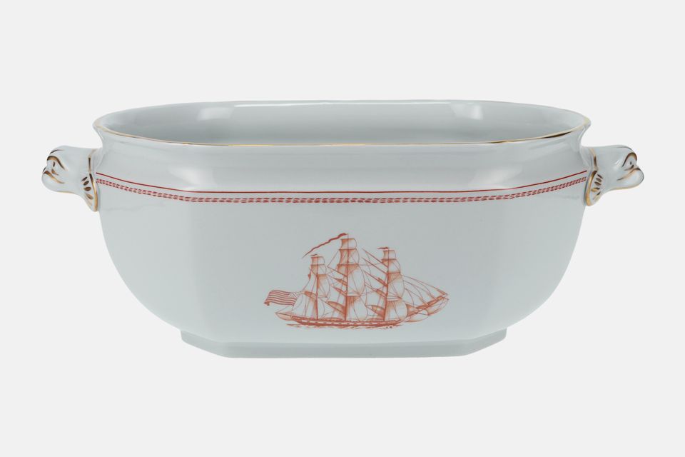 Spode Trade Winds Red - Gold Edge Soup Tureen Base
