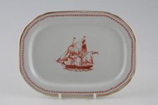 Spode Trade Winds Red - Gold Edge Dish (Giftware) Rectangular 7 3/8" thumb 1