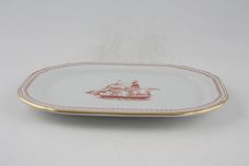 Spode Trade Winds Red - Gold Edge Dish (Giftware) Rectangular 7 3/8" thumb 2