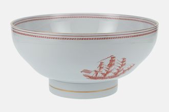 Sell Spode Trade Winds Red - Gold Edge Serving Bowl Footed 10"