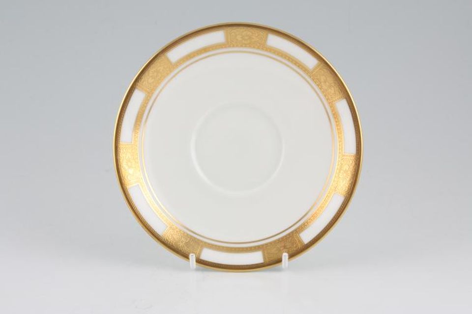 Aynsley Empress - White & Gold Soup Cup Saucer 6 3/8"
