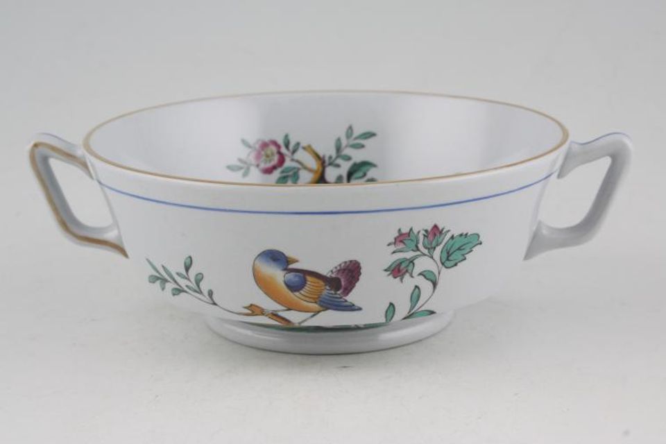 Spode Queen's Bird - Y4973 & S3589 (Shades Vary) Soup Cup 2 handles - B/S Y4973