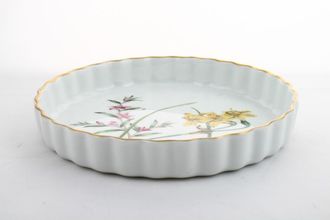 Spode Stafford Flowers - Y8519 Flan Dish Narcissus & Crowea/ Oven to tableware 7 5/8"