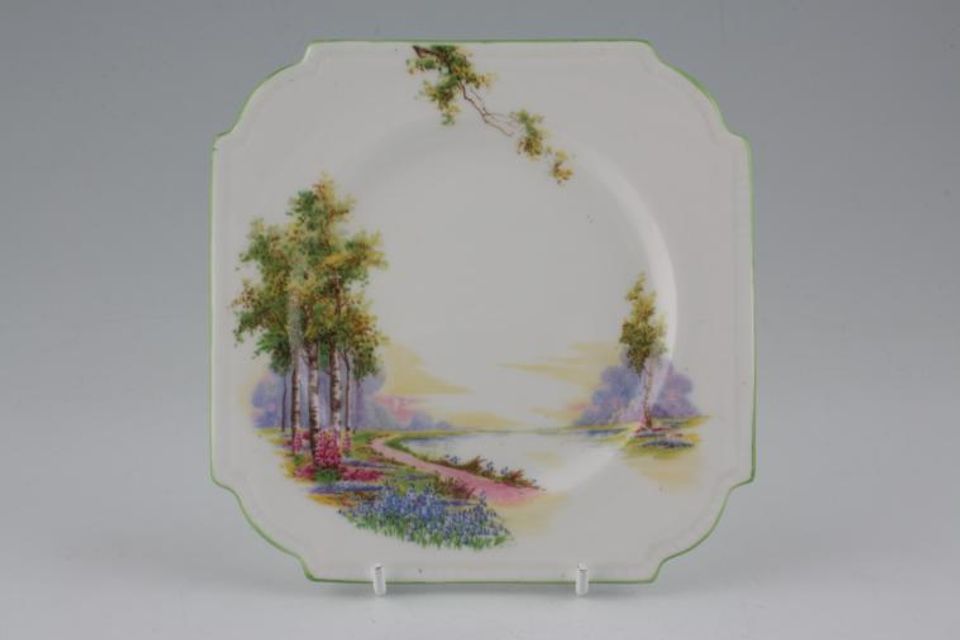 Aynsley Bluebell Time Tea / Side Plate square 6"