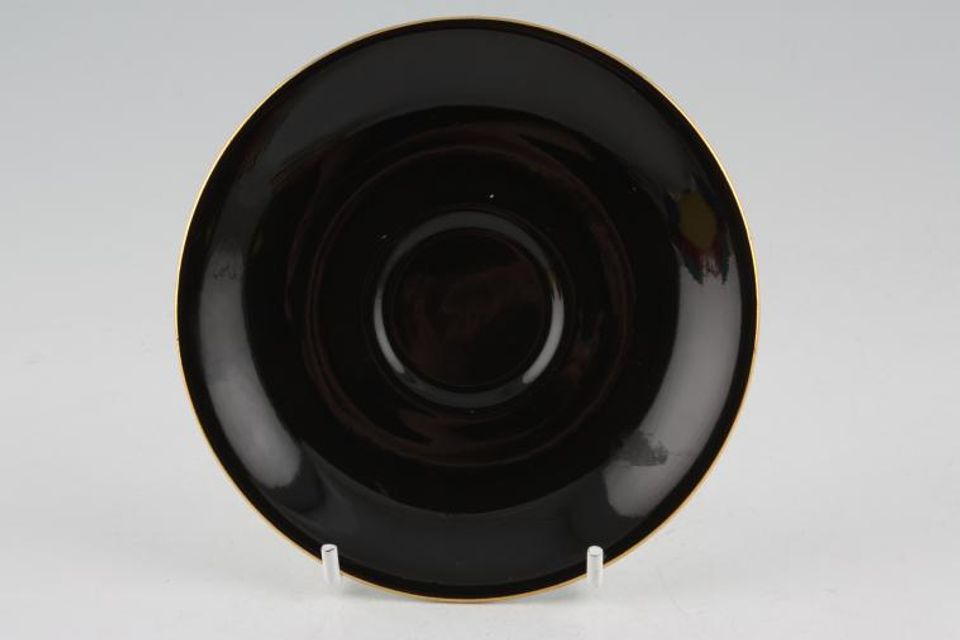 Royal Albert Gaiety Coffee Saucer Black 4 7/8"