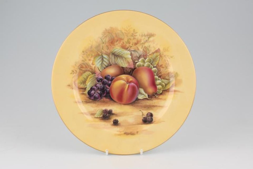 Aynsley Orchard Gold Dinner Plate peach, pear, and grapes design 10 1/2"