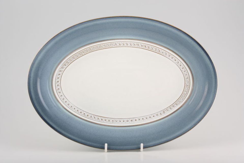 Denby Castile Blue Oval Platter 12 1/2"