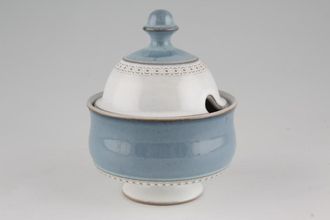 Denby Castile Blue Sugar Bowl - Lidded (Tea) footed 4 1/4" x 2 3/4"