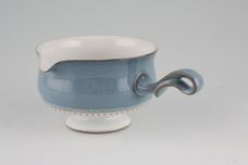 Denby Castile Blue Sauce Boat footed-looped handle 4 1/4" x 2 7/8" thumb 2