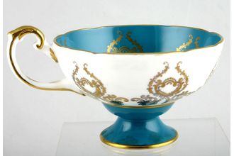 Sell Aynsley Orchard Gold Collectors Series - Turquoise Teacup fluted rim, prominent foot, gold scrollwork, centre pattern 4" x 2 3/8"