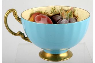 Sell Aynsley Orchard Gold Collectors Series - Turquoise Teacup Oban shape, pattern inside, plain turquoise outside 3 5/8" x 2 1/4"