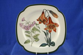 Spode Burgess Botanicals Breakfast / Lunch Plate Square, Canadian Lily and Solanum 9"