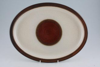 Denby Potters Wheel - Tan Centre Oval Platter 13 1/2"