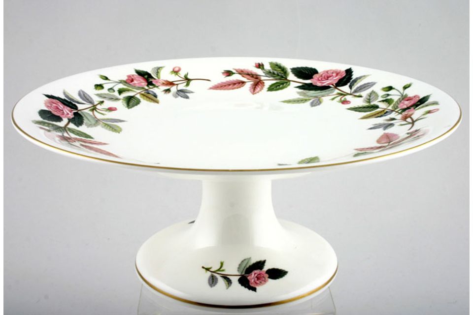 Wedgwood Hathaway Rose Cake Stand Footed 9"