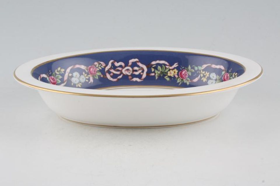 Spode Ribbons and Roses - Y8553 Vegetable Dish (Open) 9 3/8"