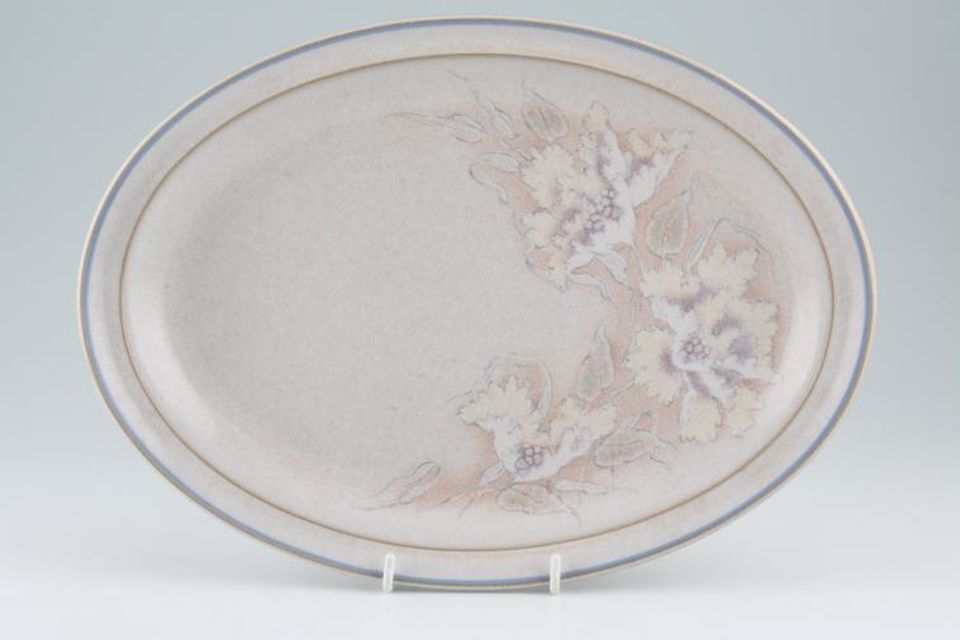 Denby Tasmin Oval Platter Rimmed 13" x 9 1/4"