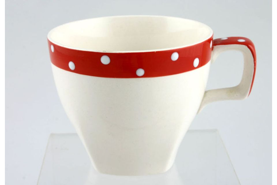 Midwinter Red Domino Teacup 3 1/4" x 2 3/4"
