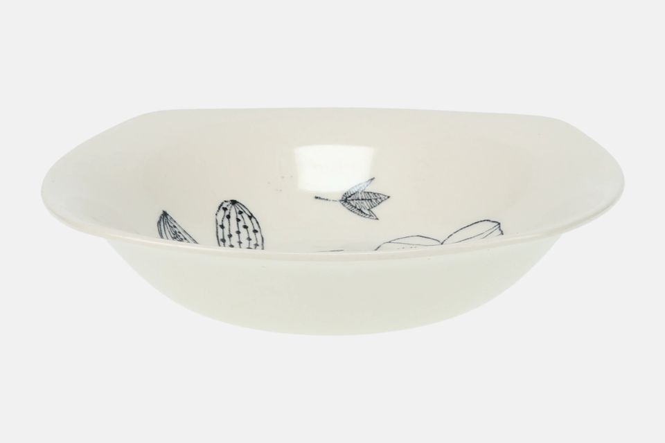 Midwinter Nature Study Bowl White - With Pattern 6"