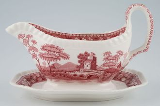 Sell Spode Spode's Tower - Pink - New Backstamp Sauce Boat and Stand Fixed