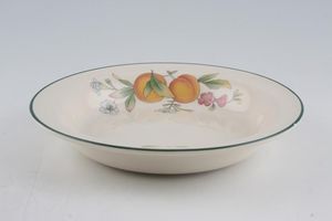 Cloverleaf Peaches and Cream Rimmed Bowl
