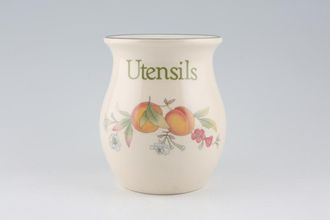 Cloverleaf Peaches and Cream Utensil Jar 4 3/4" x 6"