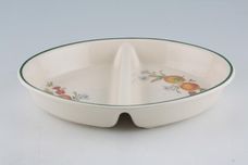 Cloverleaf Peaches and Cream Vegetable Dish (Divided) oval 11" thumb 1