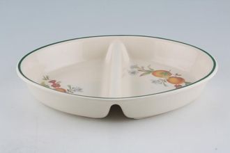 Cloverleaf Peaches and Cream Vegetable Dish (Divided) oval 11"