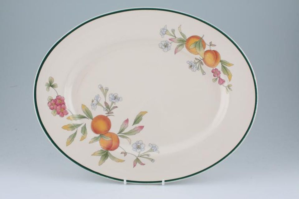 Cloverleaf Peaches and Cream Oval Platter 12 7/8"