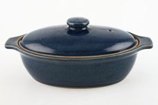 Denby Cottage Blue Casserole Dish + Lid oval - eared 1 3/4pt thumb 1