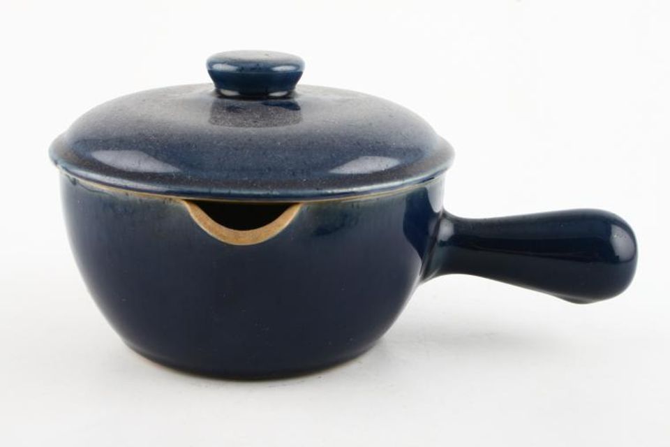 Denby Cottage Blue Casserole Dish + Lid round - one large handle 1pt