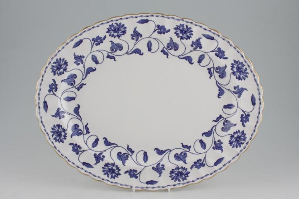 Spode Colonel - Blue - Y6235 Oval Platter 14 1/2"
