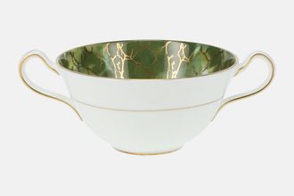 Sell Aynsley Onyx Green - Gold Edge Soup Cup 2 handles