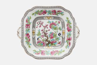 Aynsley Indian Tree Cake Plate Square, eared 10"