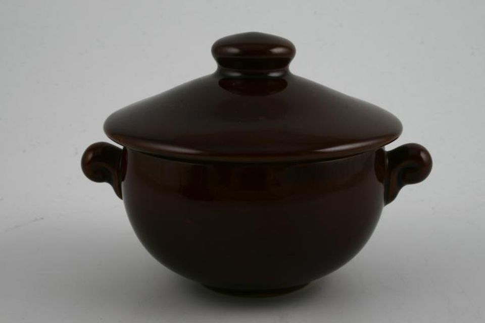 Denby Homestead Brown Lidded Soup lugged - see marmite pot and lid for alternative shape 3 7/8" x 2 3/8"