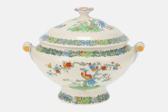 Spode Bermuda Sauce Tureen + Lid With Stand and Ladle