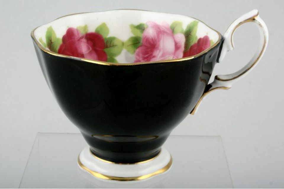 Royal Albert Old English Rose - New Style Teacup Black outside 3 1/2" x 2 3/4"