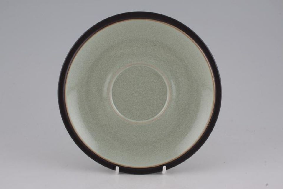 Denby Energy Breakfast Saucer Celadon Green and Charcoal 7 1/4"