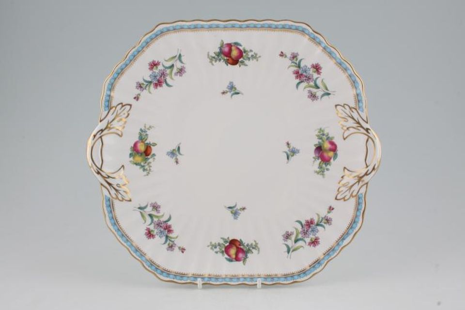 Spode Trapnell Sprays - Y8403 Cake Plate Square, Y8403 10 1/2"