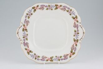 Aynsley April Rose - Wavy Edge Cake Plate square, eared 10 1/8"