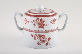 Spode Gloucester - Red Sugar Bowl - Lidded (Tea)