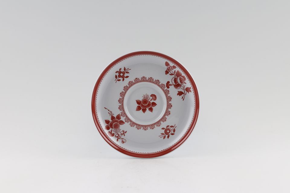 Spode Gloucester - Red Coffee Saucer 5"