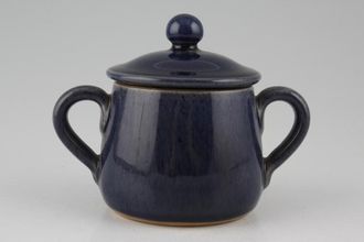 Bourne Cottage Blue Chocolate Pot + Lid 2 handles-lidded 2 3/4" x 2 5/8"