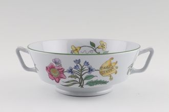 Spode Summer Palace - Grey - W150 Soup Cup 2 handles